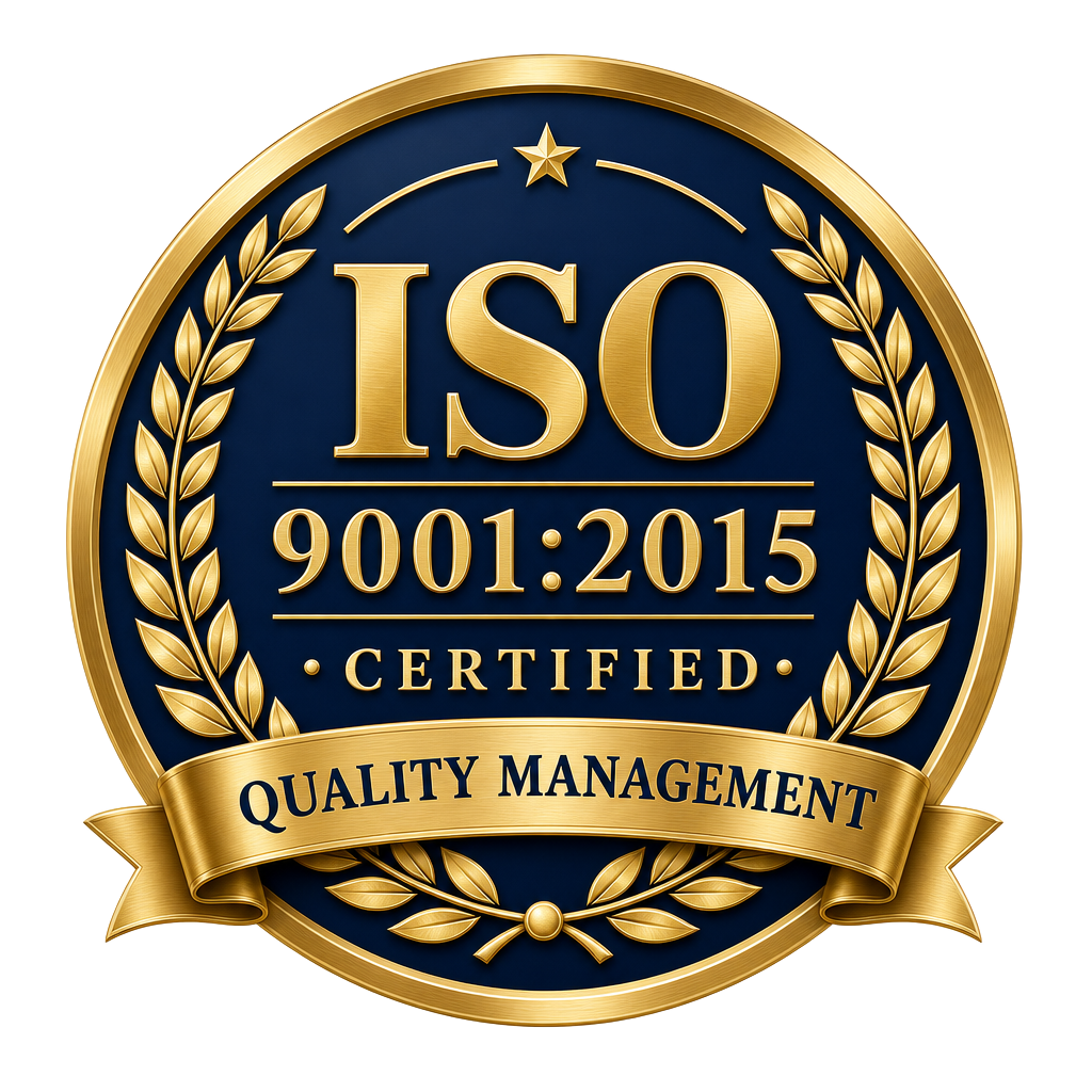 ISO 9001:2015 badge
